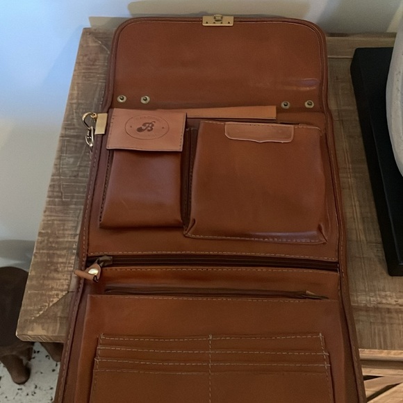 Braciano Original Brown Leather Envelope Clutch - Picture 5 of 6